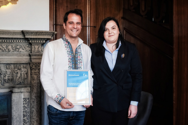 Präsentation von Mathe+ in der ukrainischen Botschaft in Wien 2024