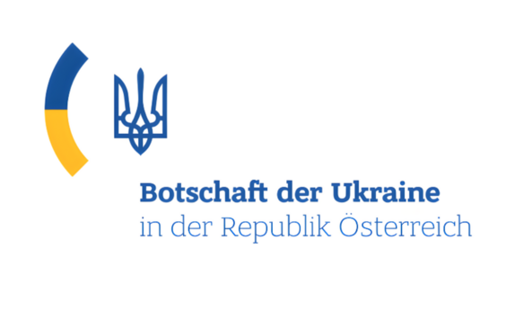 Logo der Botschaft der Ukraine in der Republik Österreich