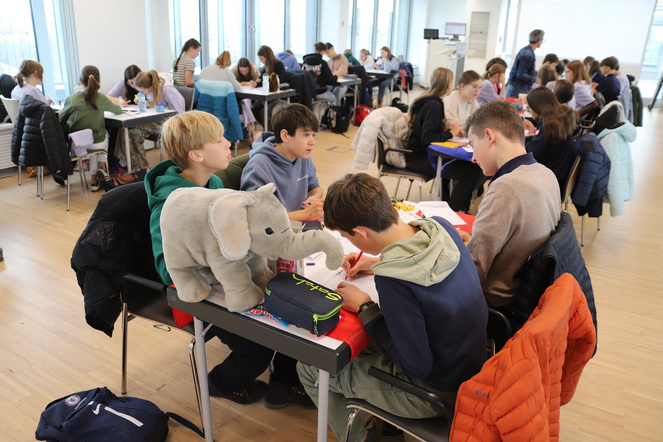 Teilnehmer:innen beim Naboj Junior am Erwin Schrödinger Institut