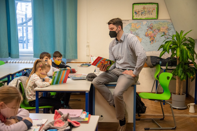 Teilnehmer:innen der Ukrainischen Samstagsschule
